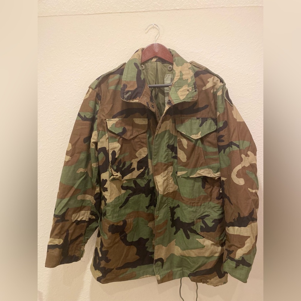Camouflage Men's Jacket Golden MFG. CO pockets cold weather
